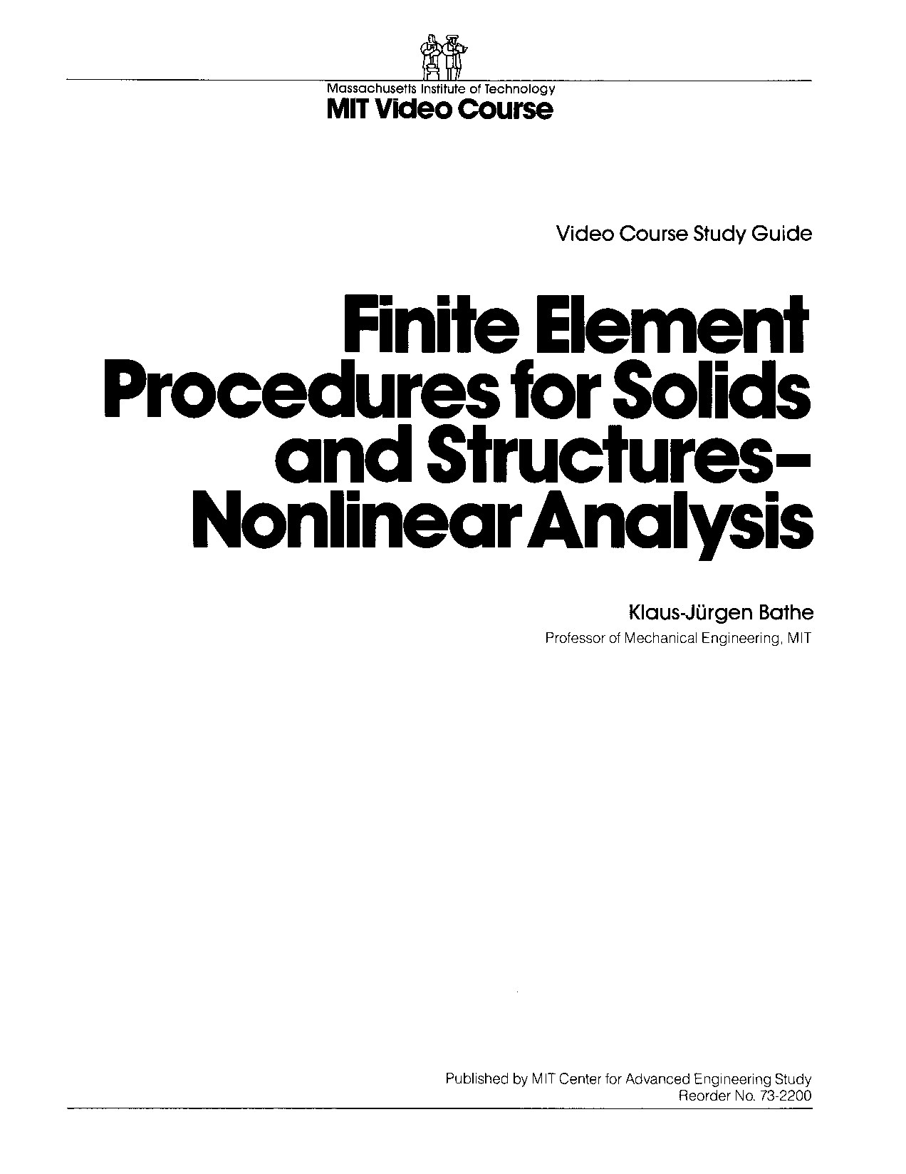 Study Guide - Finite Element Procedures for Solids and Structures - lec1_13